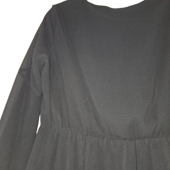 Rinascimento Boho Style Dress with Bell Sleeves Black, size M NWT - Picture 7 of 16
